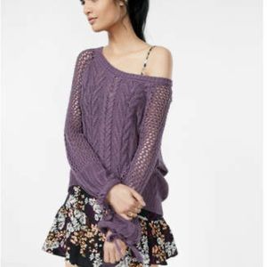 Express Open Stitch Balloon Sleeve Sweater